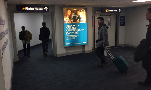 Newcastle College Advertising with Eye Airports