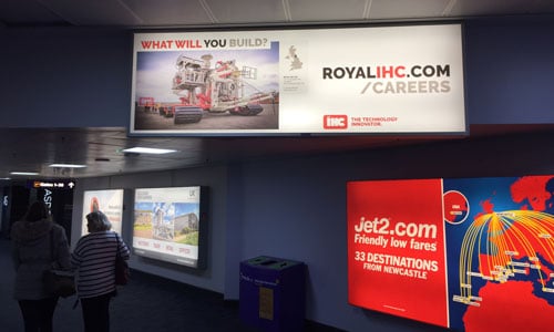 Royal IHC Limited, Newcastle International Airport, All Departures Corridor, Large Lightbox